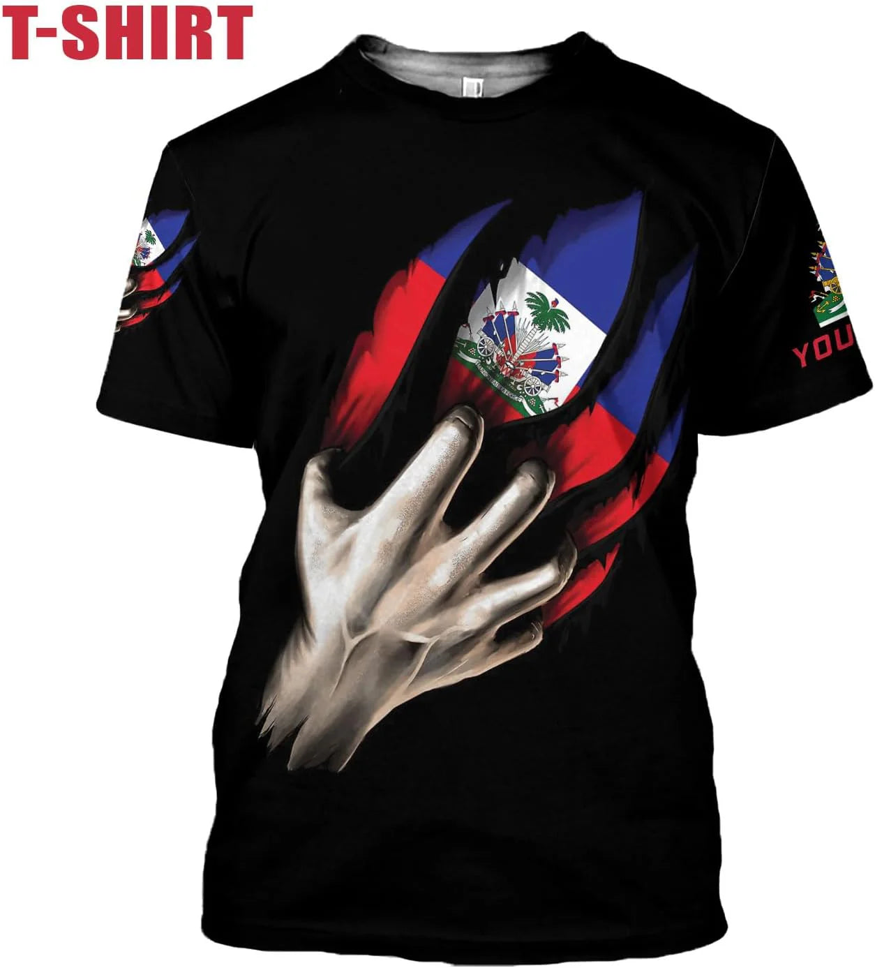 Mostprints Personalized Haiti Shirt 3D, Haitians Flag Pride Shirt, Haiti Shirts for Men & Women, Haitian Pride Tshirt S-5XL