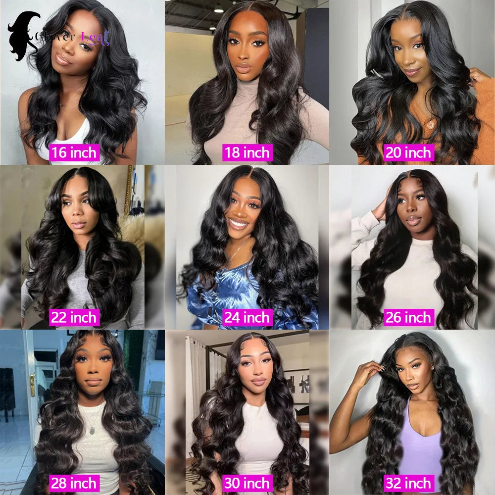 24inch Body Wave Human Hair Bundles 100% Brazilian Raw Human Hair 1/3/4 Bundles for Women 10A Thick Bundles 3 Days Delivery