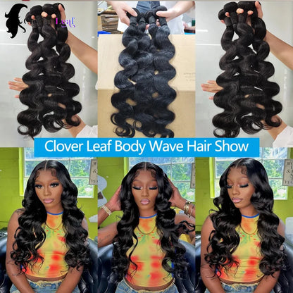 24inch Body Wave Human Hair Bundles 100% Brazilian Raw Human Hair 1/3/4 Bundles for Women 10A Thick Bundles 3 Days Delivery