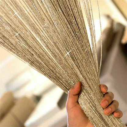 2M*1M String Curtain Panels Door Fly Screen Hanging Beaded Curtains Room Divider Net