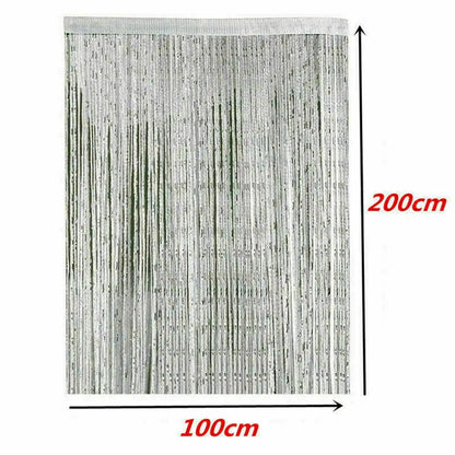 2M*1M String Curtain Panels Door Fly Screen Hanging Beaded Curtains Room Divider Net