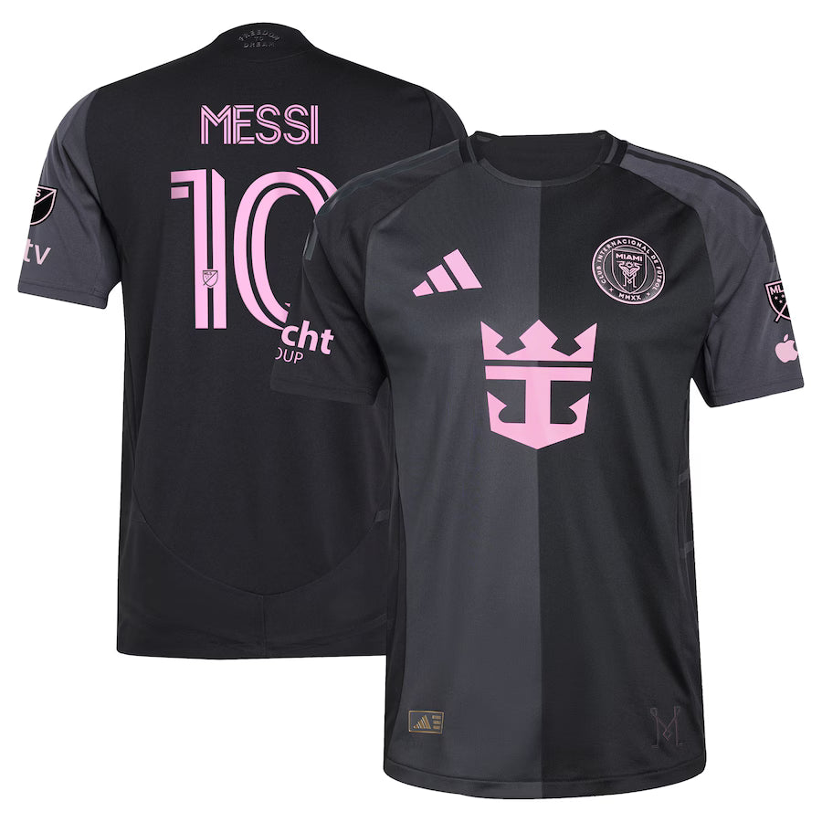 Men's Inter Miami CF Lionel Messi adidas Black 2025 The Fortitude Kit Authentic Player Jersey