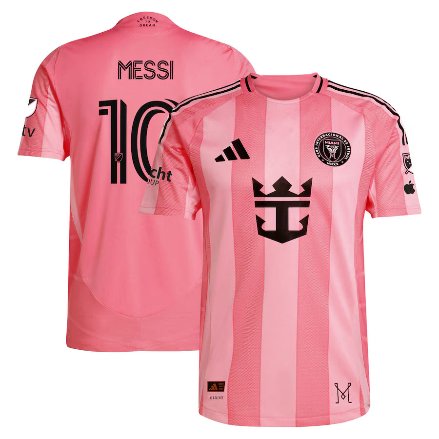 Men's Inter Miami CF Lionel Messi adidas Black 2025 The Fortitude Kit Authentic Player Jersey