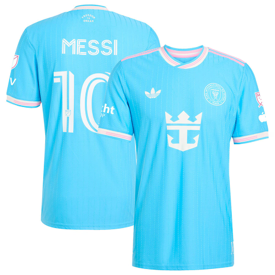 Men's Inter Miami CF Lionel Messi adidas Black 2025 The Fortitude Kit Authentic Player Jersey