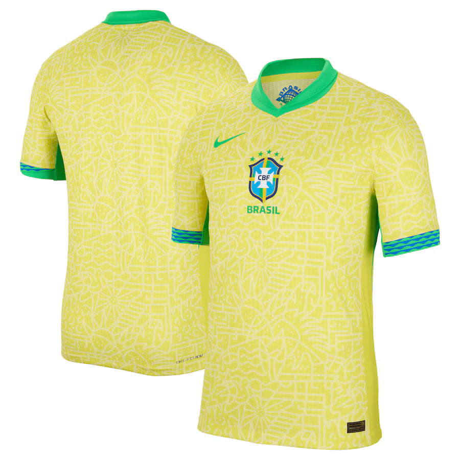 Brazil National Team Nike 2024 Home Match Authentic Jersey – Yellow
