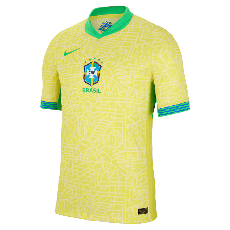 Brazil National Team Nike 2024 Home Match Authentic Jersey – Yellow